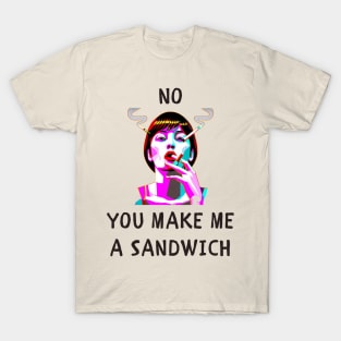 No you make me a sandwich funny feminism T-Shirt